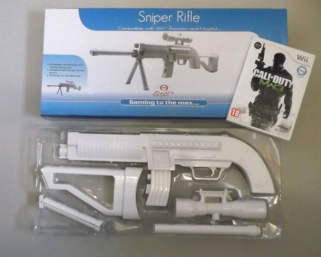 Sniper Rifle in doos + Spel Call of Duty 3 (Nintendo Wii), Gebruikt, Vanaf 18 jaar, Shooter, Verzenden