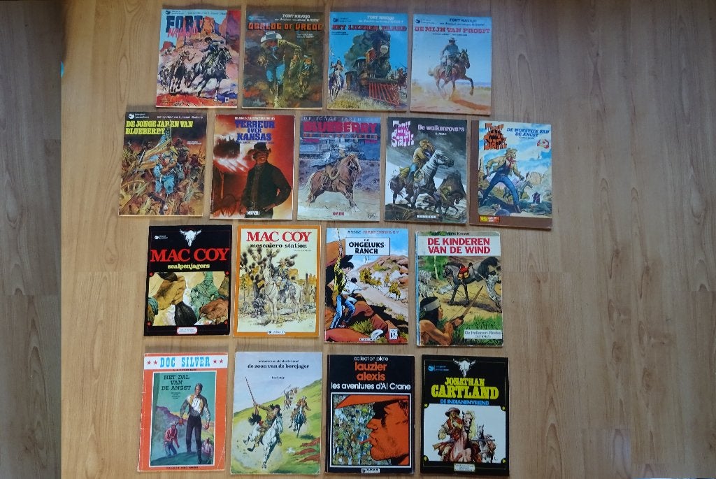 Cowboys en Indianen stripboeken, 17 stuks, Meerdere stripboeken, Ophalen of Verzenden, Gelezen