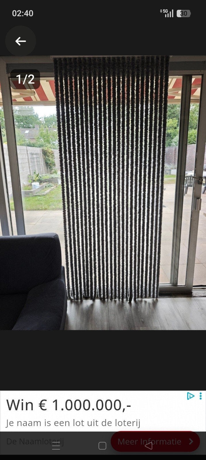 vliegengordijn kattenstaart..., Ophalen, Gordijn
