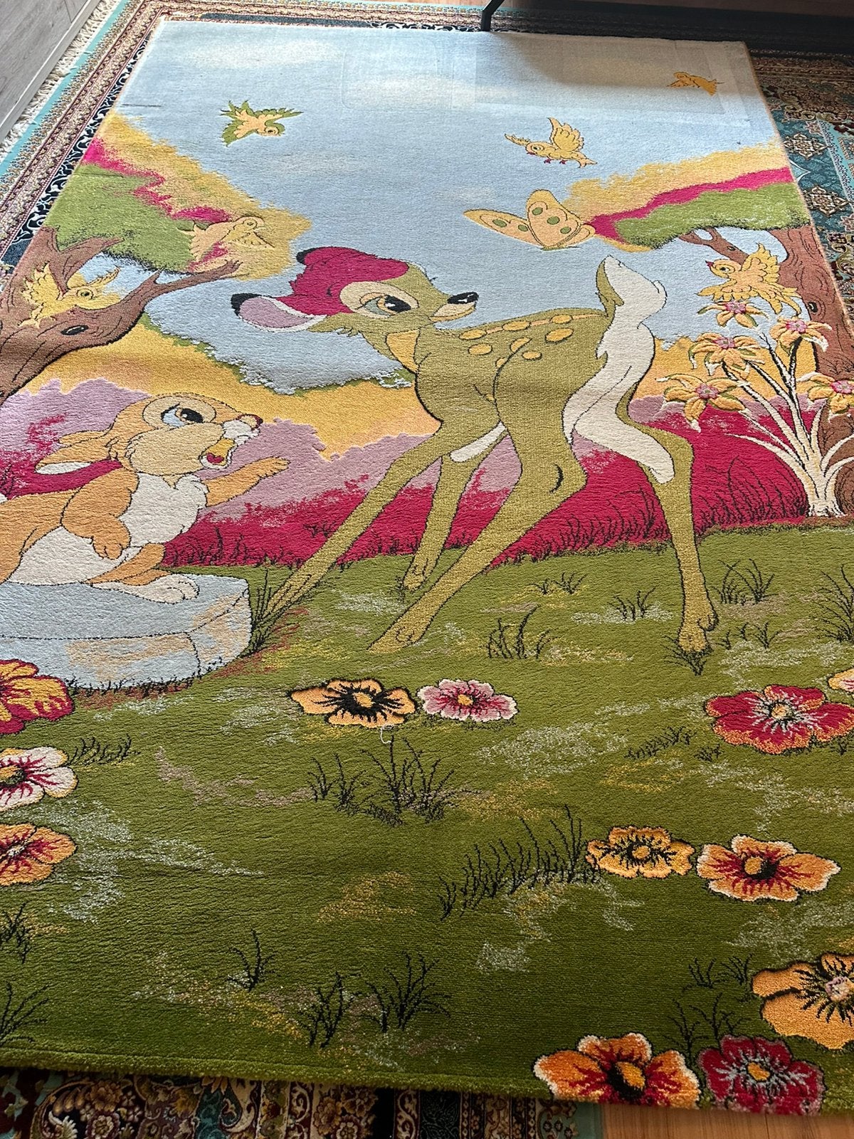 Origineel Iraans kindertapijt, Ophalen, Zo goed als nieuw, Rechthoekig, 200 cm of meer