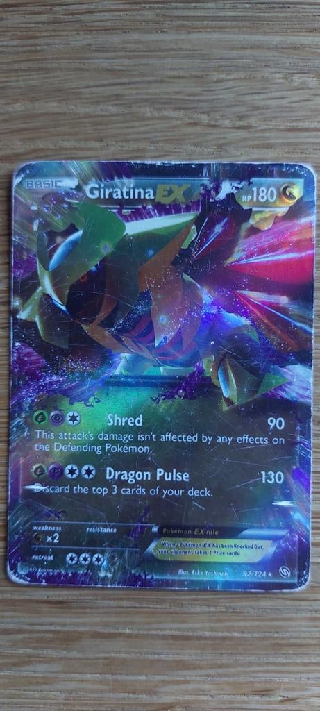 Giratina EX Pokémon kaart (2012) - Zwaarder Bespeeld, Ophalen of Verzenden