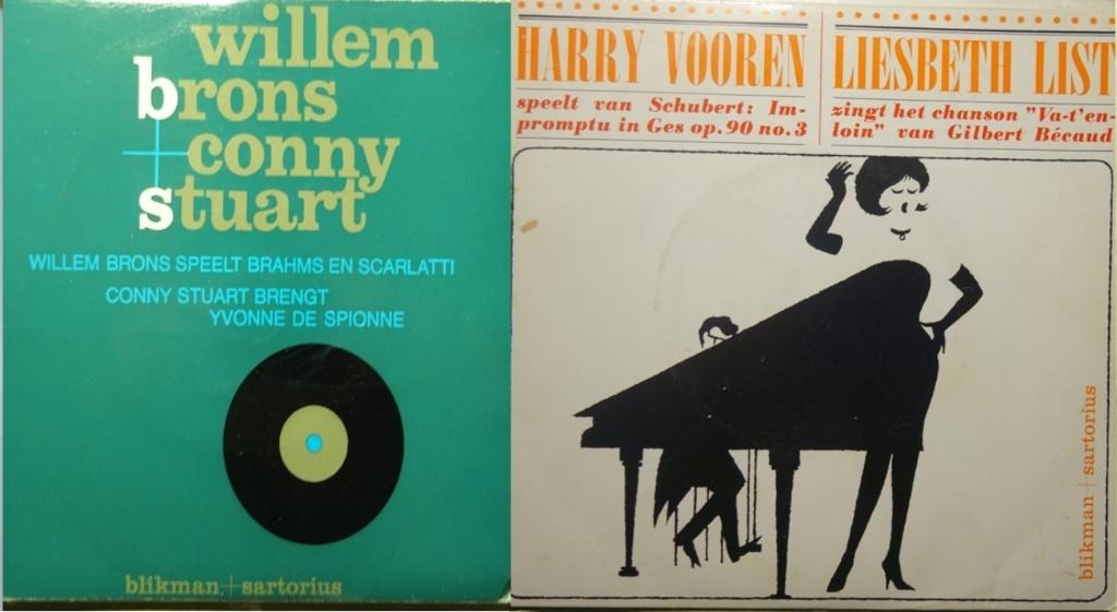 2x Blikman + Sartorius -Liesbeth List/.Conny Stuart, Gebruikt, Single, Ophalen of Verzenden, Beschermende buitenhoes