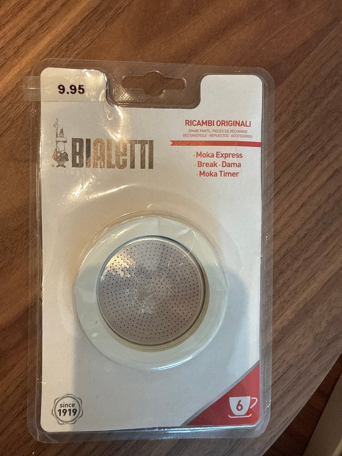 Bialetti Moka Express filter - 6 kopjes, Gemalen koffie, Ophalen of Verzenden, 4 tot 10 kopjes, Koffiemachine