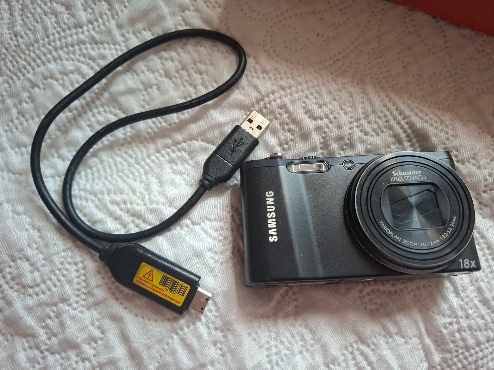 Samsung WB690 Compactcamera - Zwart, Audio, Tv en Foto, Gebruikt, USB-kabel, Ophalen of Verzenden, Compactcamera