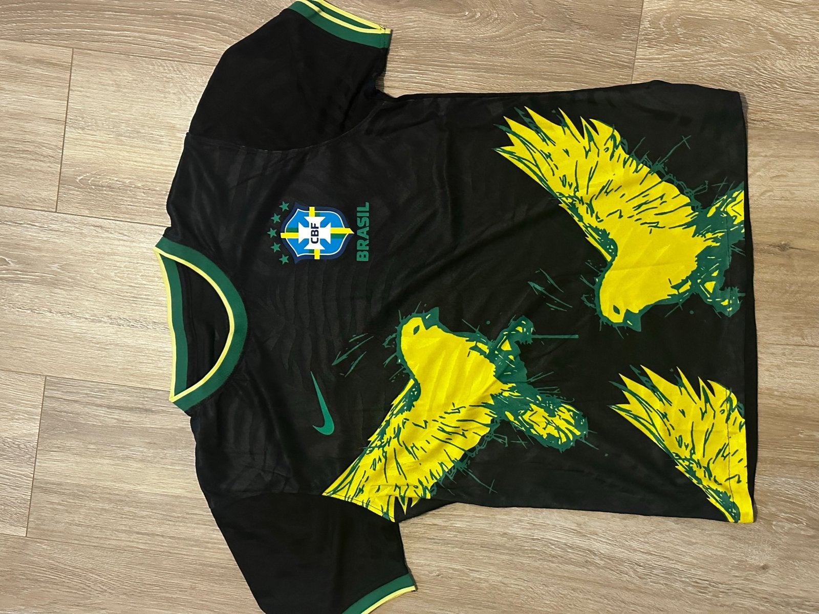Nike Brazilië Thuisshirt 2022/2023 Zwart Maat L, Maat 52/54 (L), Zwart, Ophalen of Verzenden, Zo goed als nieuw