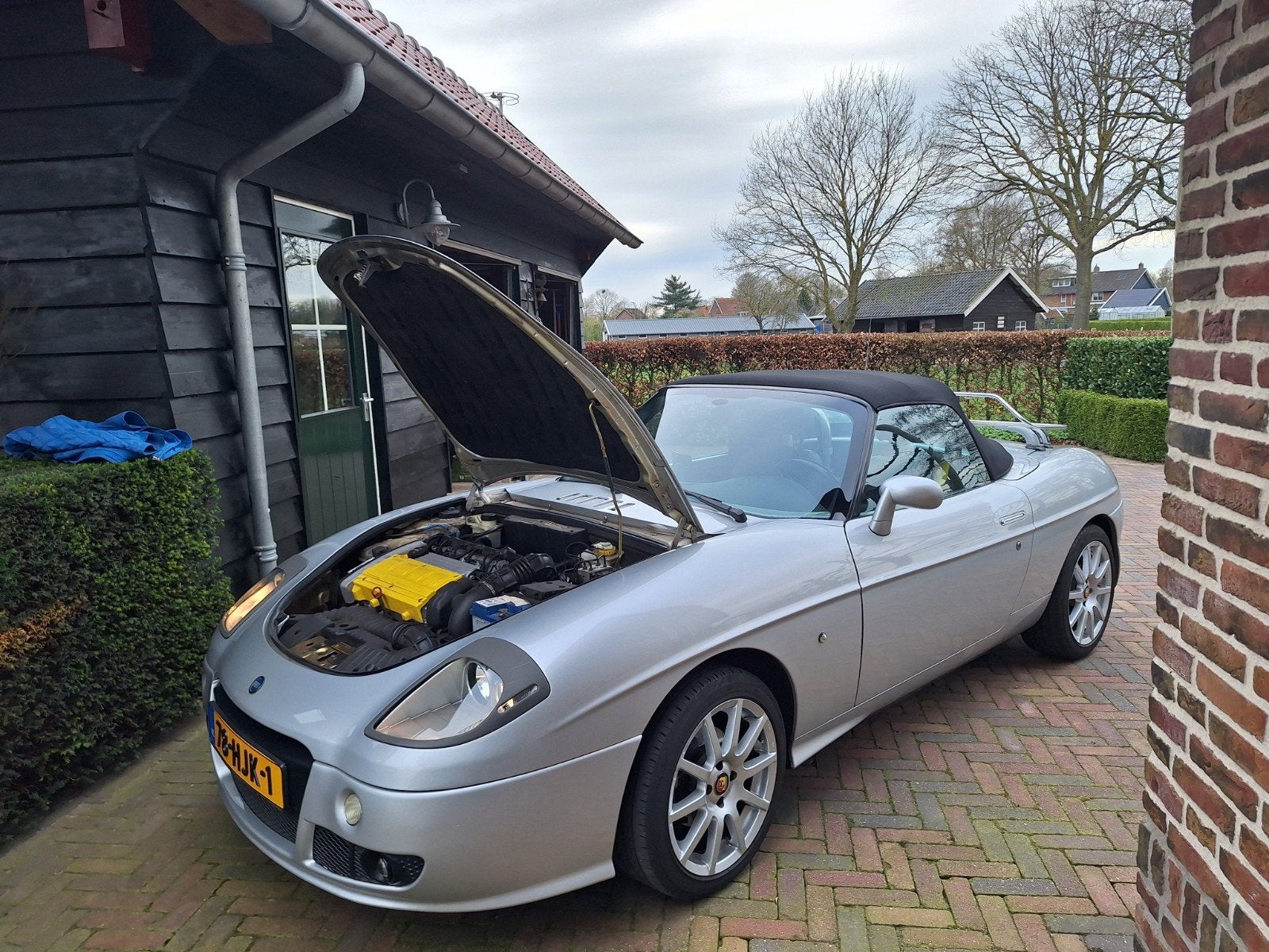 Fiat Barchetta 2005 Grijs met gereviseerde motor en Airco, 40 €/maand, Cabriolet, 1100 kg, 1747 cc