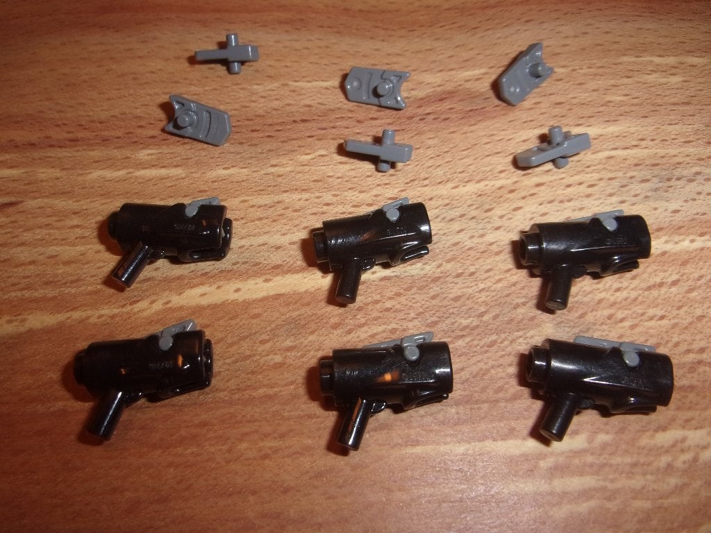 6 x Lego geweren 15391c01 + 6 extra triggers, Ophalen of Verzenden, Gebruikt, Losse stenen, Lego