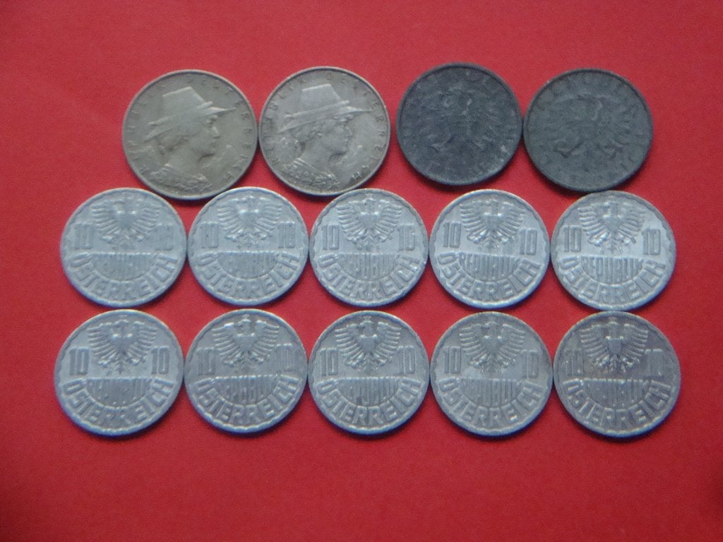 Oostenrijk setje munten 10 Groschen 1925 / 1979., Verzenden, Oostenrijk, Setje