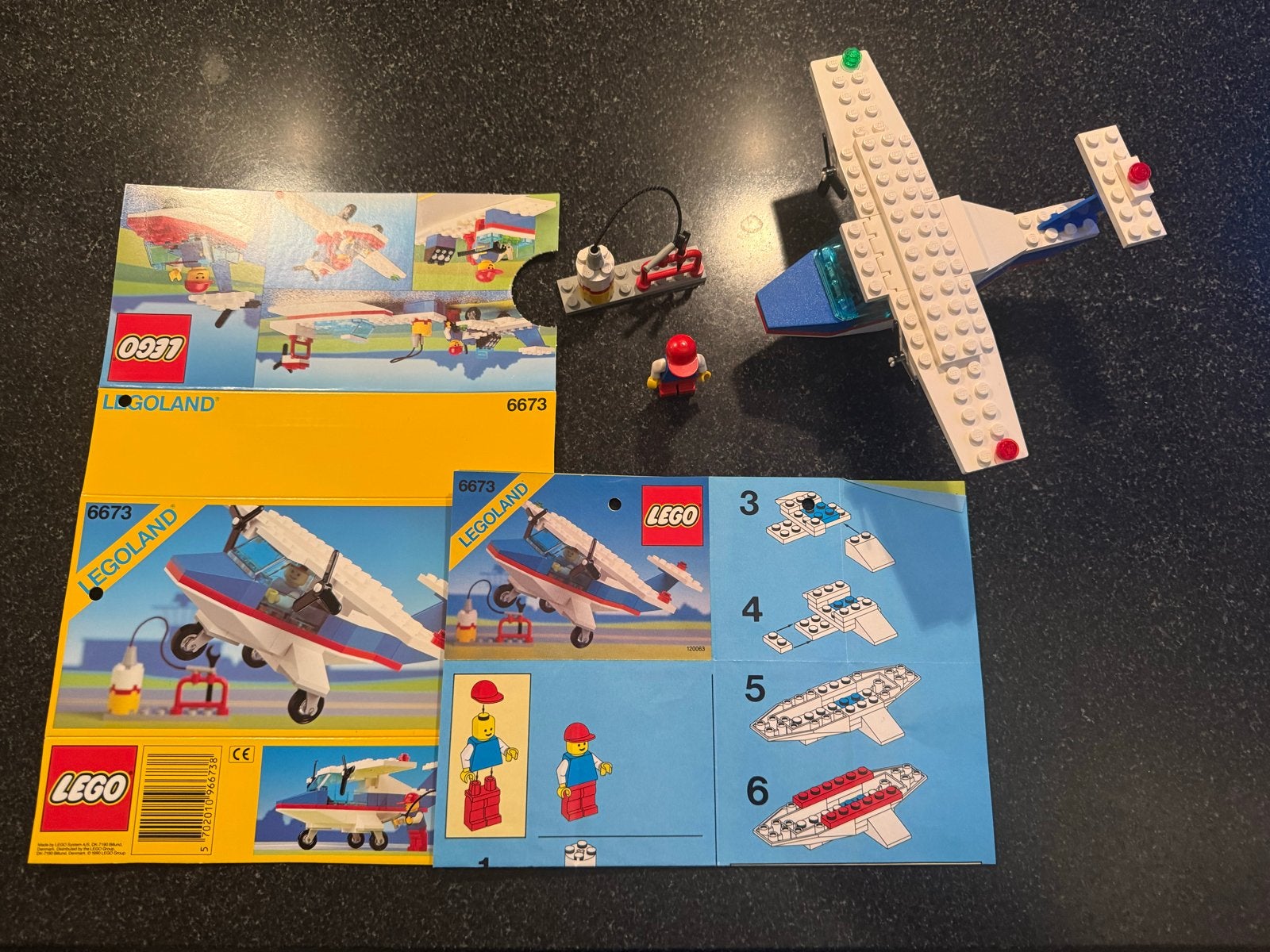 Vintage Lego Legoland 6673 SoloTrainer/Vliegtuig, Gebruikt, Lego, Ophalen of Verzenden, Compleet
