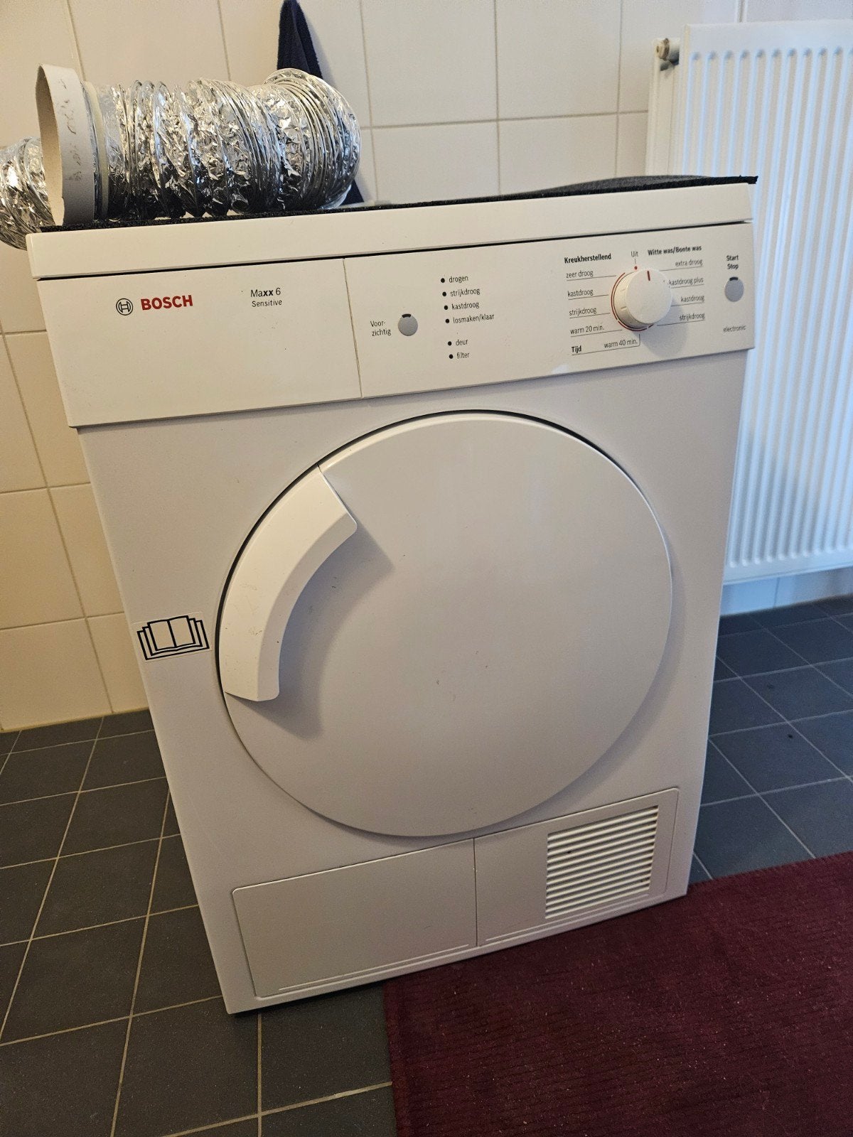 Bosch Maxx 6 Sensitive Luchtafvoer Wasdroger, Ophalen, 6 tot 8 kg, Gebruikt, Luchtafvoer
