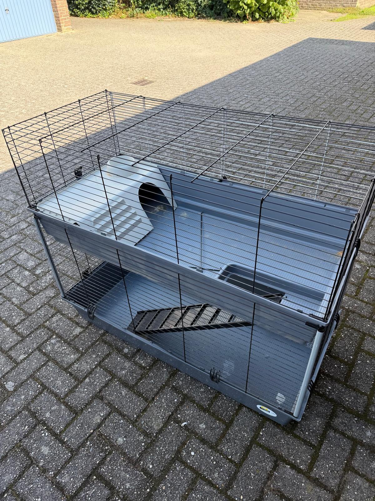 Konijnenhok / kooi van Ferplast 2 verdiepingen 120 cm, Dieren en Toebehoren, Ophalen, 90 cm of meer, Hok, 110 cm of meer