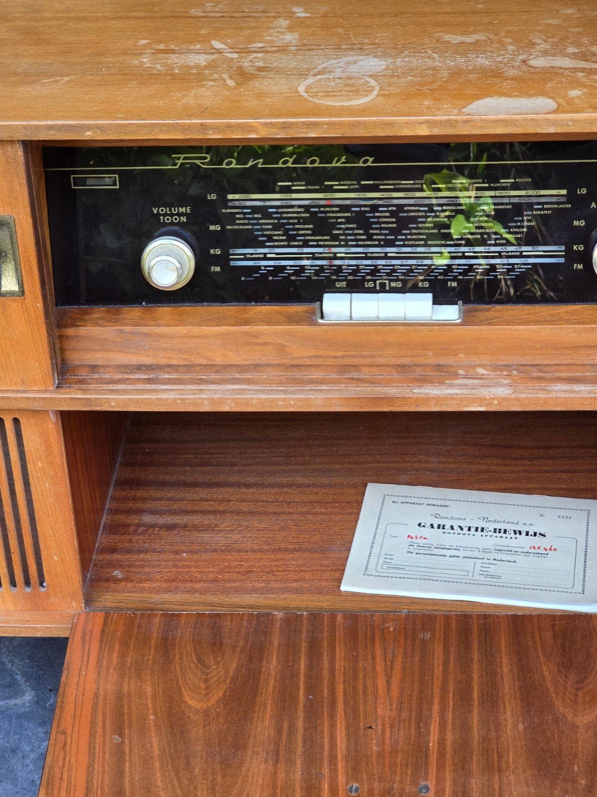 Vintage Rondova 5050 Radio Meubel met Platenspeler, Ophalen of Verzenden