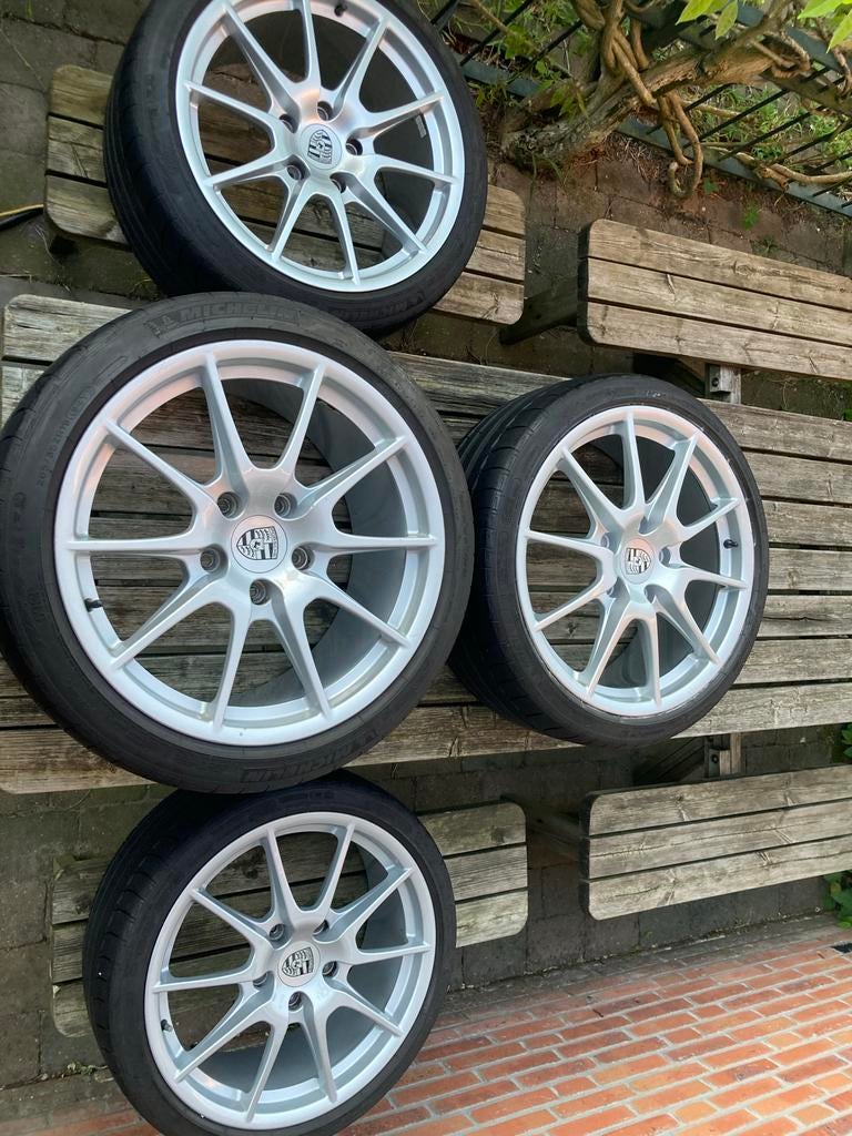 Porsche 987 Spyder Velgen 19 inch zilver, Gebruikt, Velg(en), Personenwagen, Zomerbanden