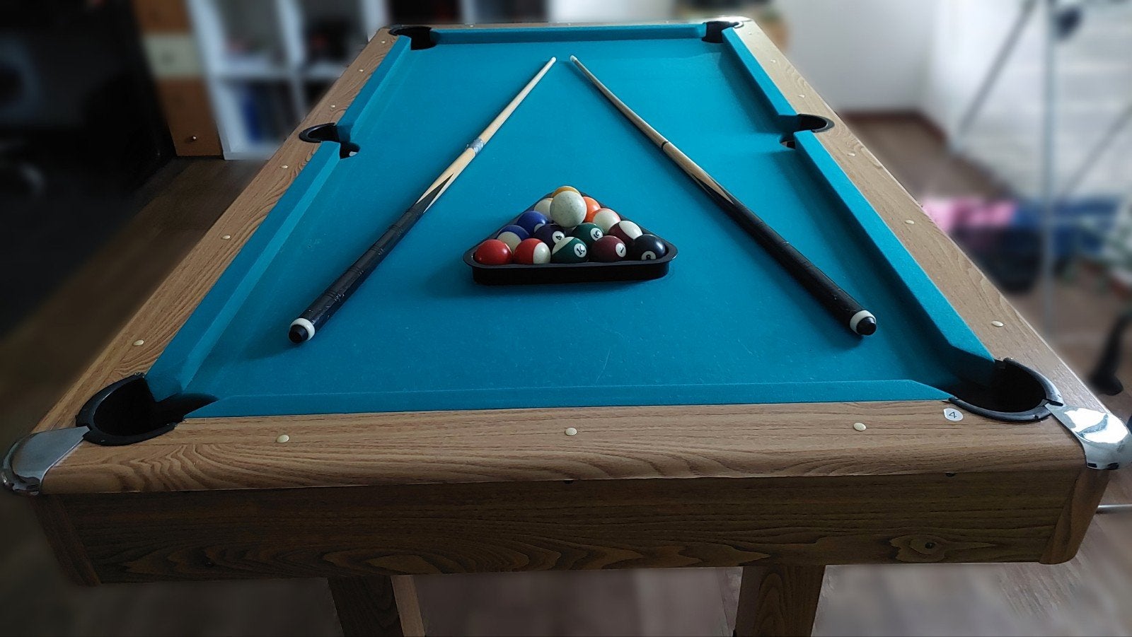 Pooltafel met keuen en ballen - 6ft, Ophalen, Gebruikt, Pooltafel
