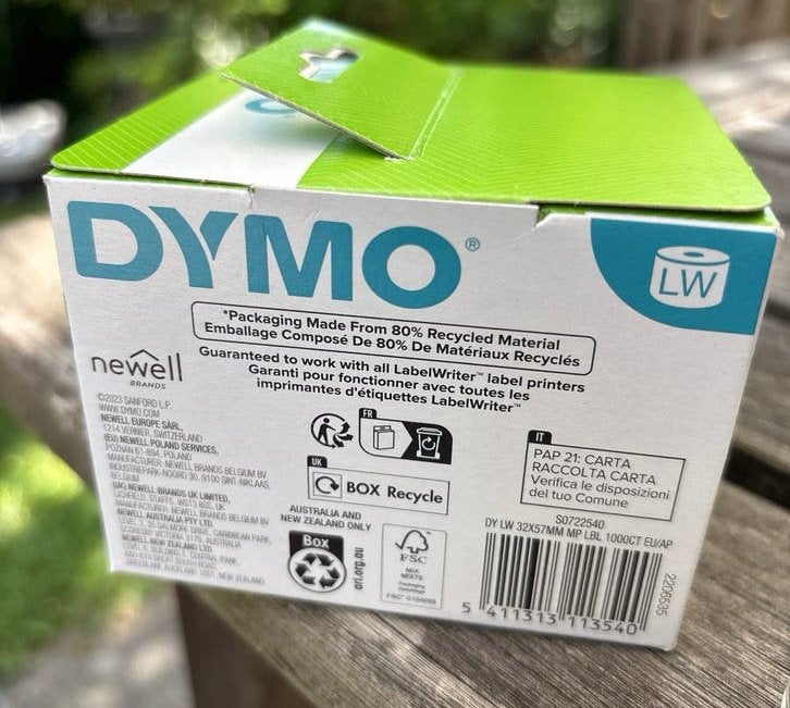 3 doosjes Dymo LabelWriter etiketten 32x57mm, 1000 stuks, Computers en Software, F, G, Nieuw, Ophalen of Verzenden