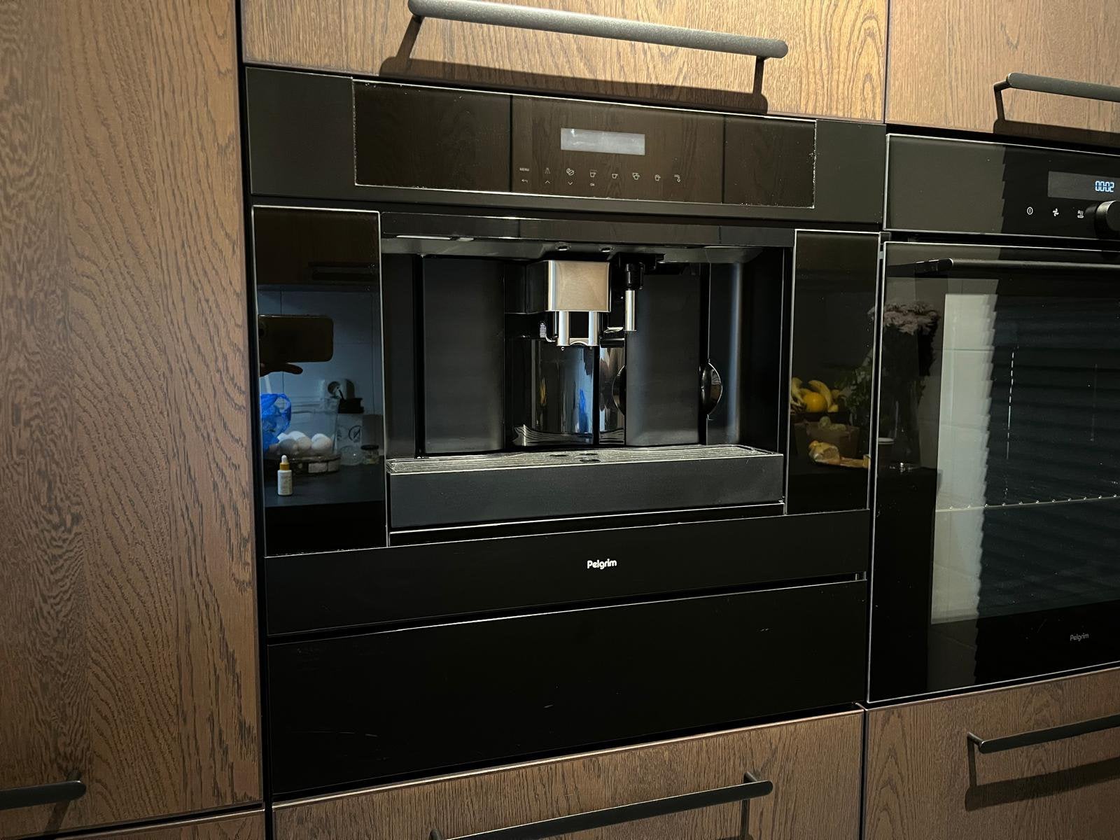 Pelgrim inbouw koffiemachine+llade, Ophalen, Zo goed als nieuw, Koffiemachine
