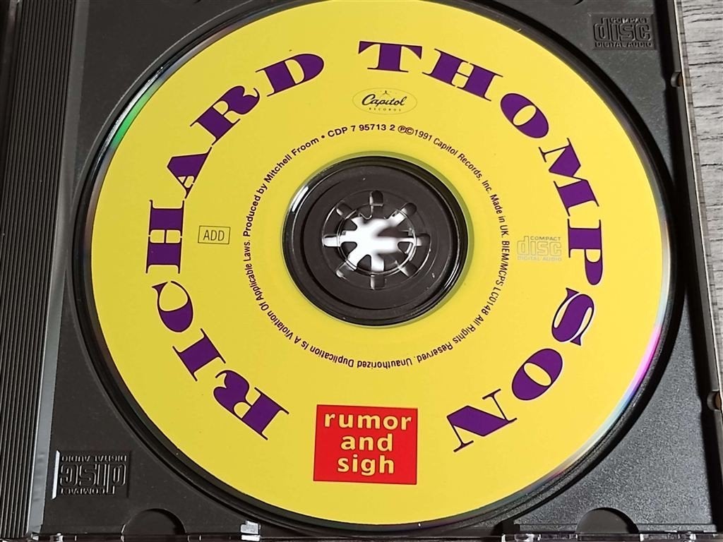 Richard Thompson - Rumor And Sigh, Cd's en Dvd's, Ophalen of Verzenden, Zo goed als nieuw