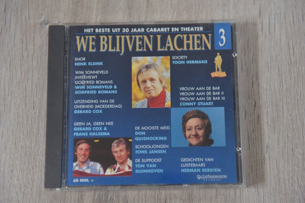 WE BLIJVEN LACHEN - HET BESTE UIT 30 JAAR CABARET EN THEATER, Verzenden, Inclusief doosje, Zo goed als nieuw, Verzamelalbum