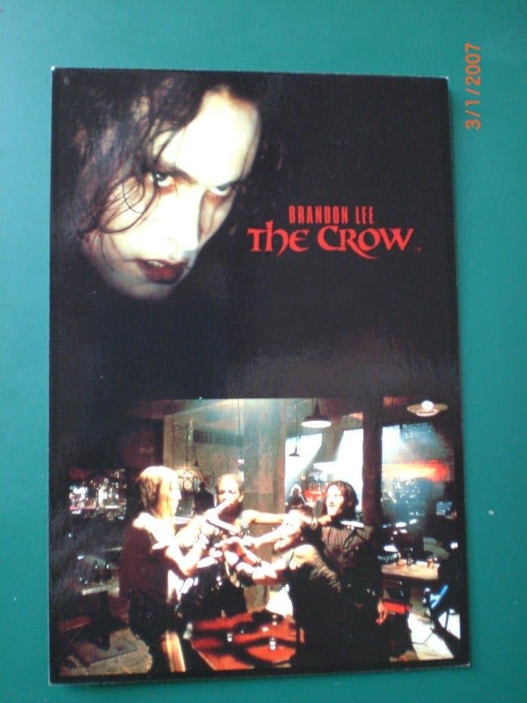 kaart Brandon Lee 'The Crow, Verzamelen, Ophalen of Verzenden, 1980 tot heden, Ongelopen, Sterren en Beroemdheden