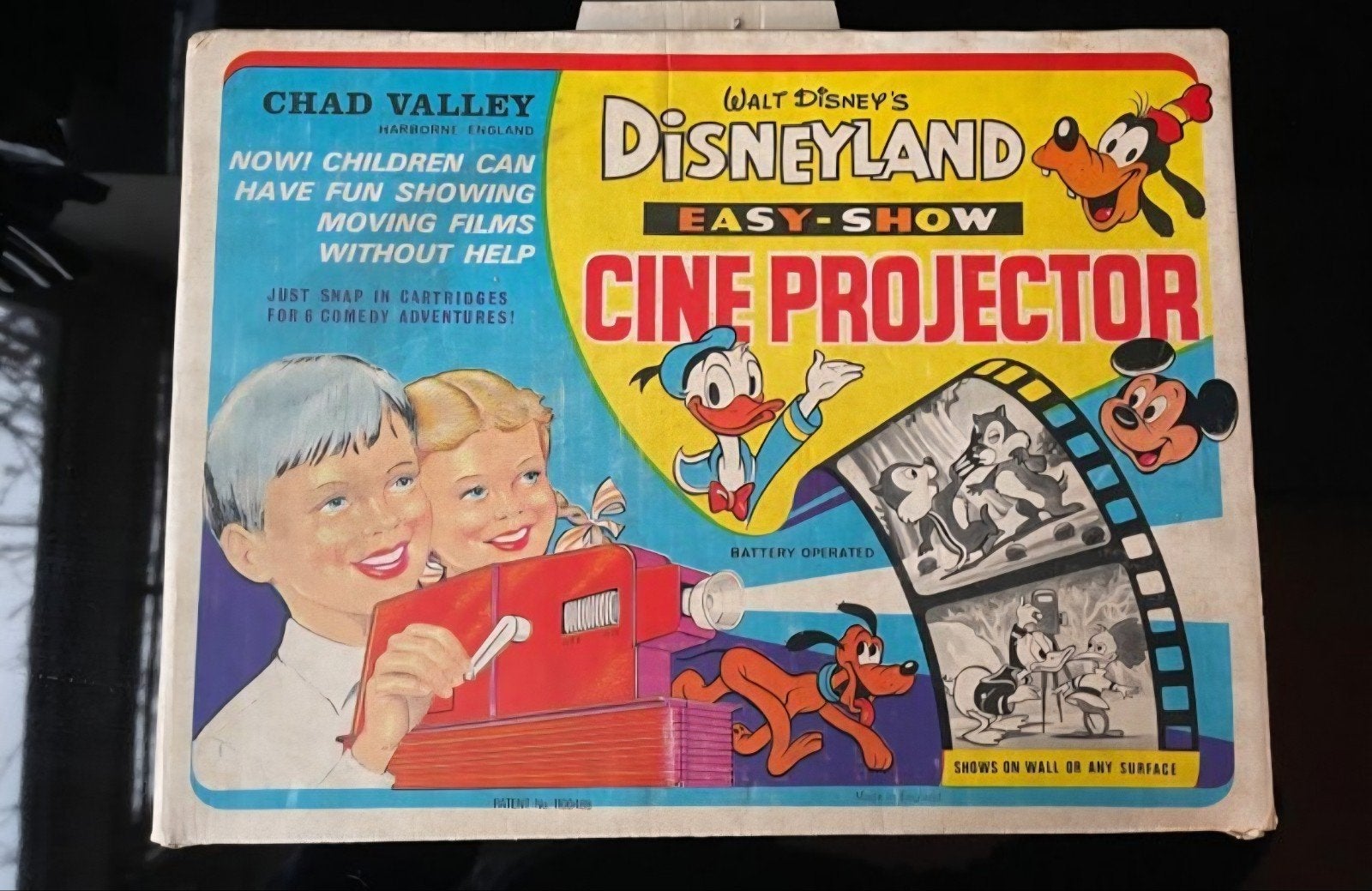Vintage Chad Valley Walt Disney  Projector 1960, Ophalen of Verzenden, Gebruikt, Met scherm