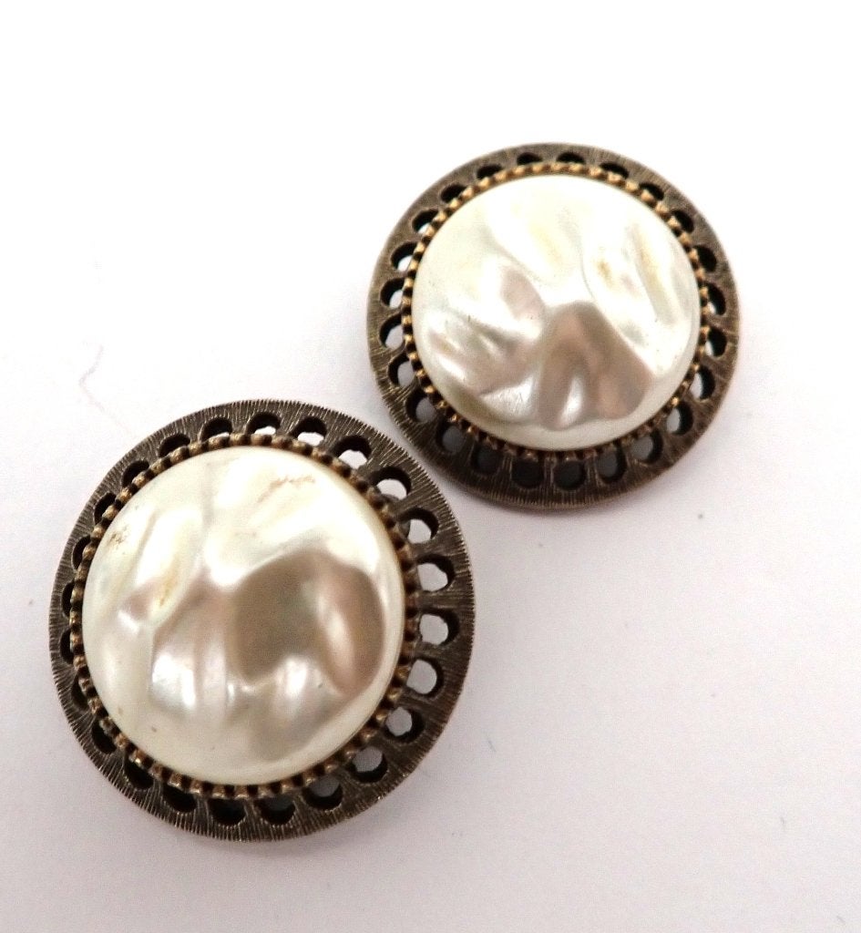 Vintage parelclips van Marvella, Verzenden, Gebruikt, Overige materialen
