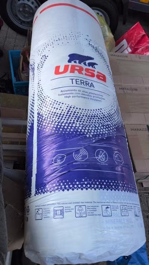 URSA Terra Minerale Wol Isolatie - 1 rol, Ophalen, Nieuw, 5 tot 10 m², 8 tot 12 cm