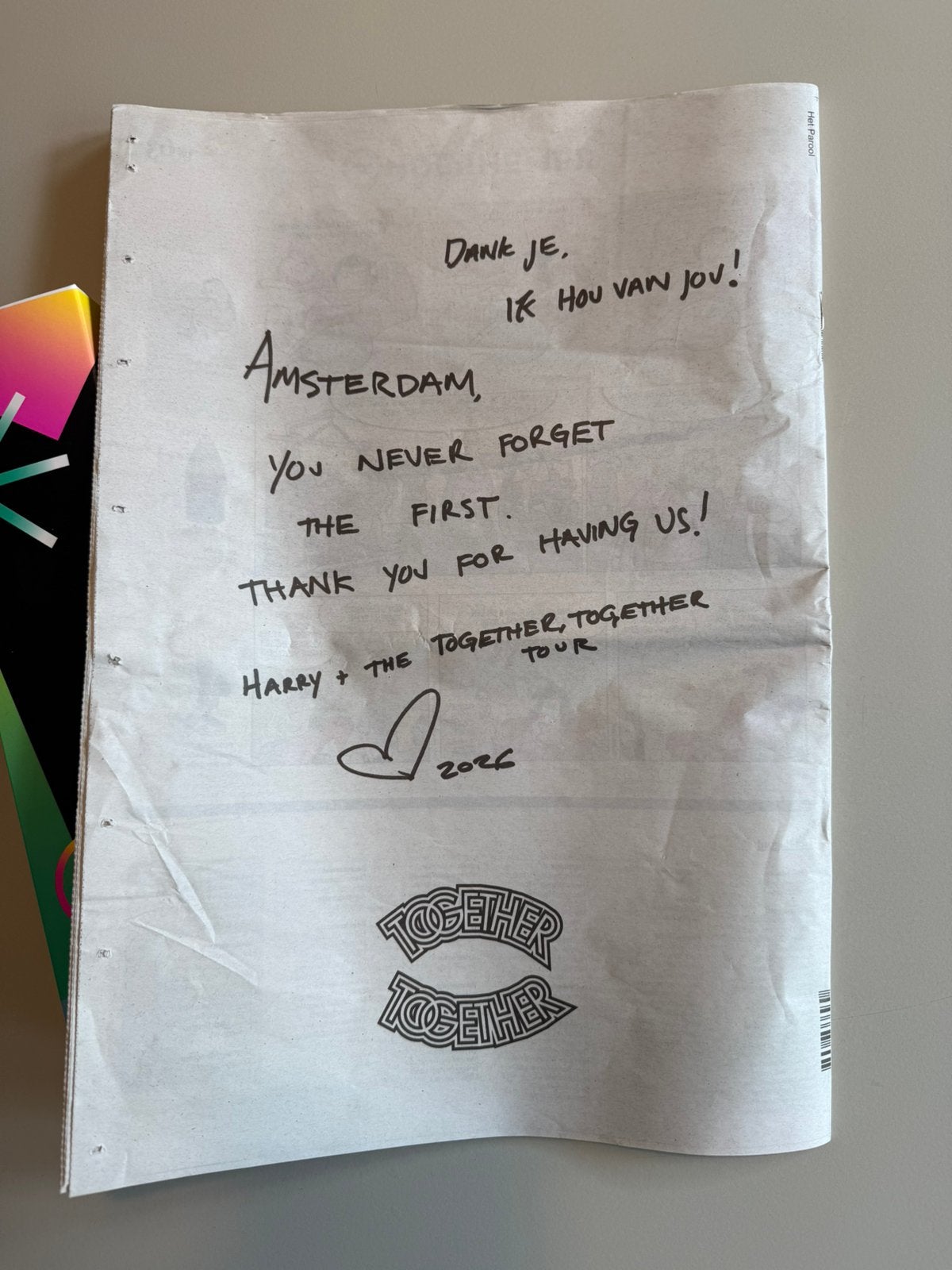 Harry Styles Together Advertentie Parool, Eén persoon, Juni
