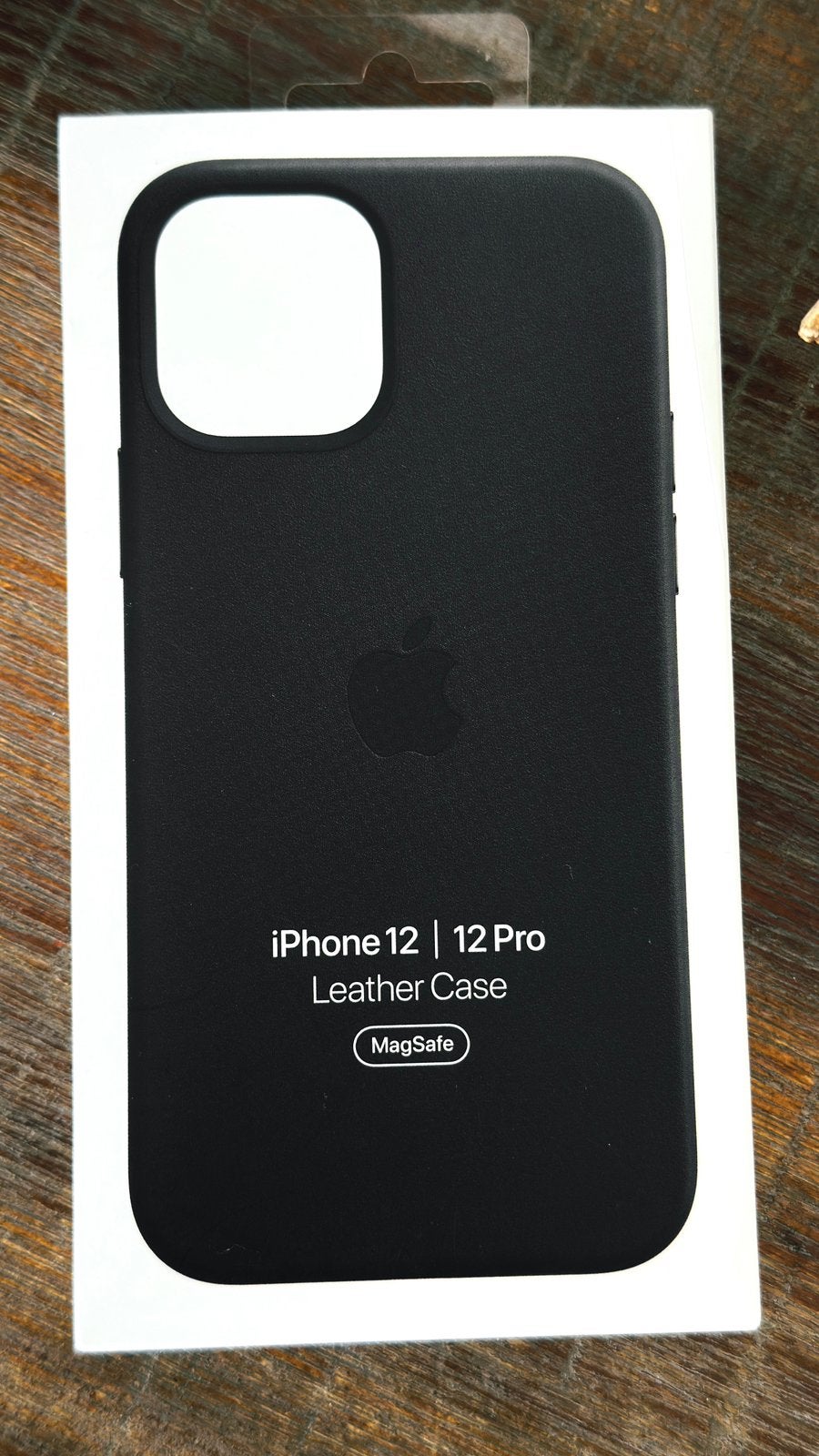 Iphone 12 pro leather case, Telecommunicatie, Zwart, MagSafe, Hoesje of Tasje, Ophalen of Verzenden