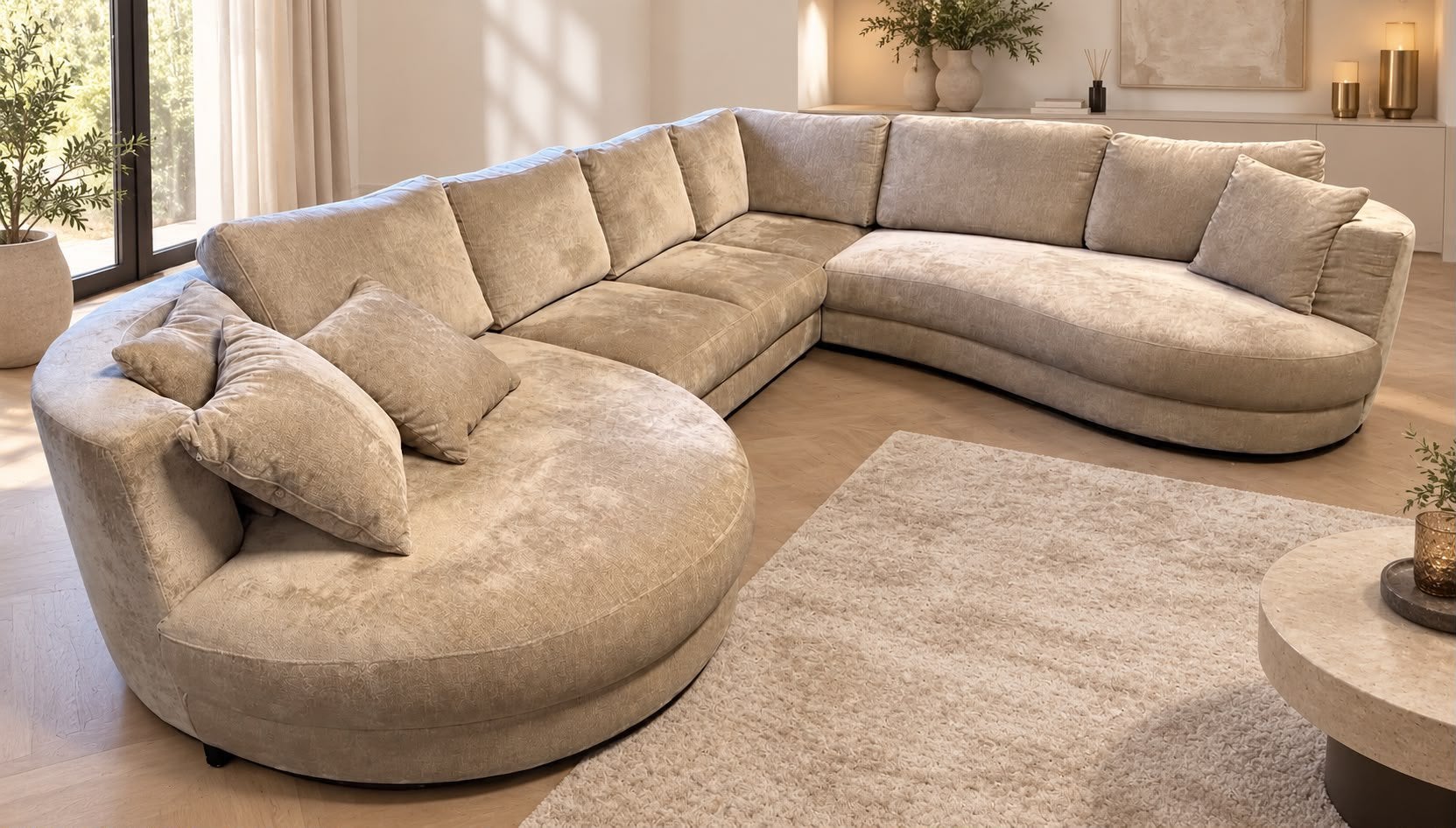 Lounge bank / hoekbank, Huis en Inrichting, Ophalen, Nieuw, Stof
