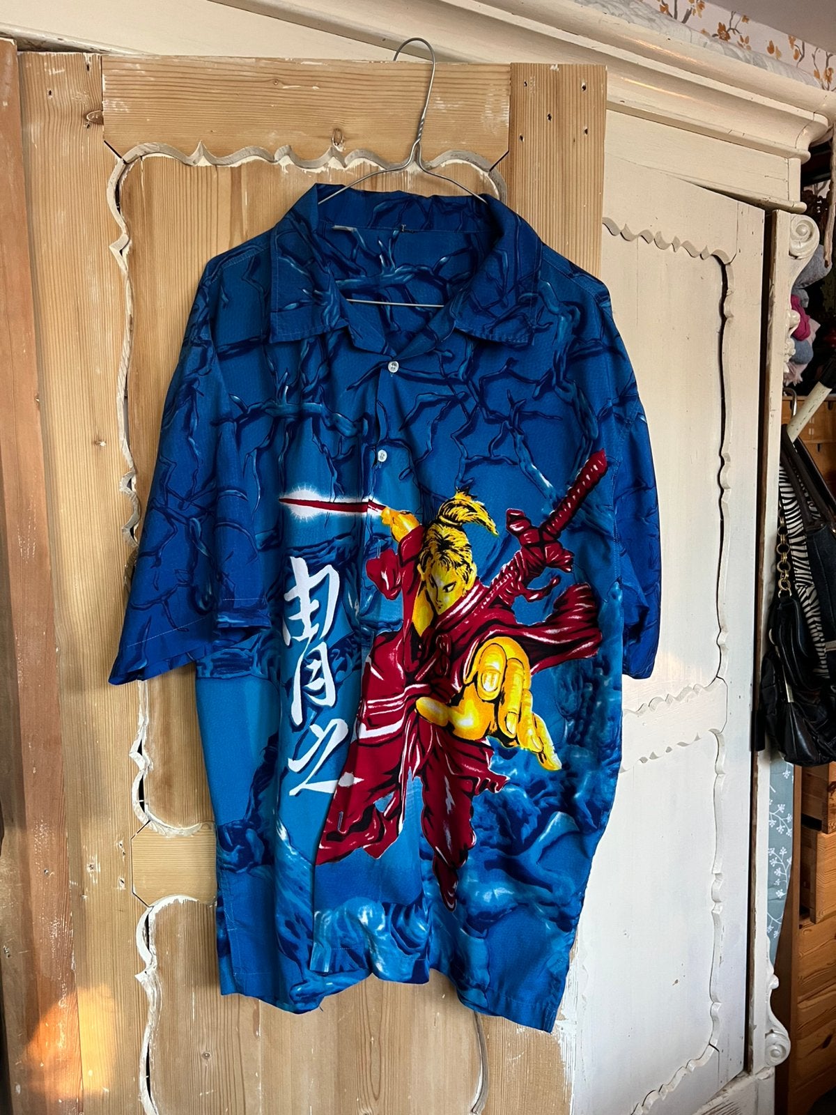 Vintage anime blouse M, Kleding | Heren, T-shirts, Ophalen of Verzenden, Zo goed als nieuw