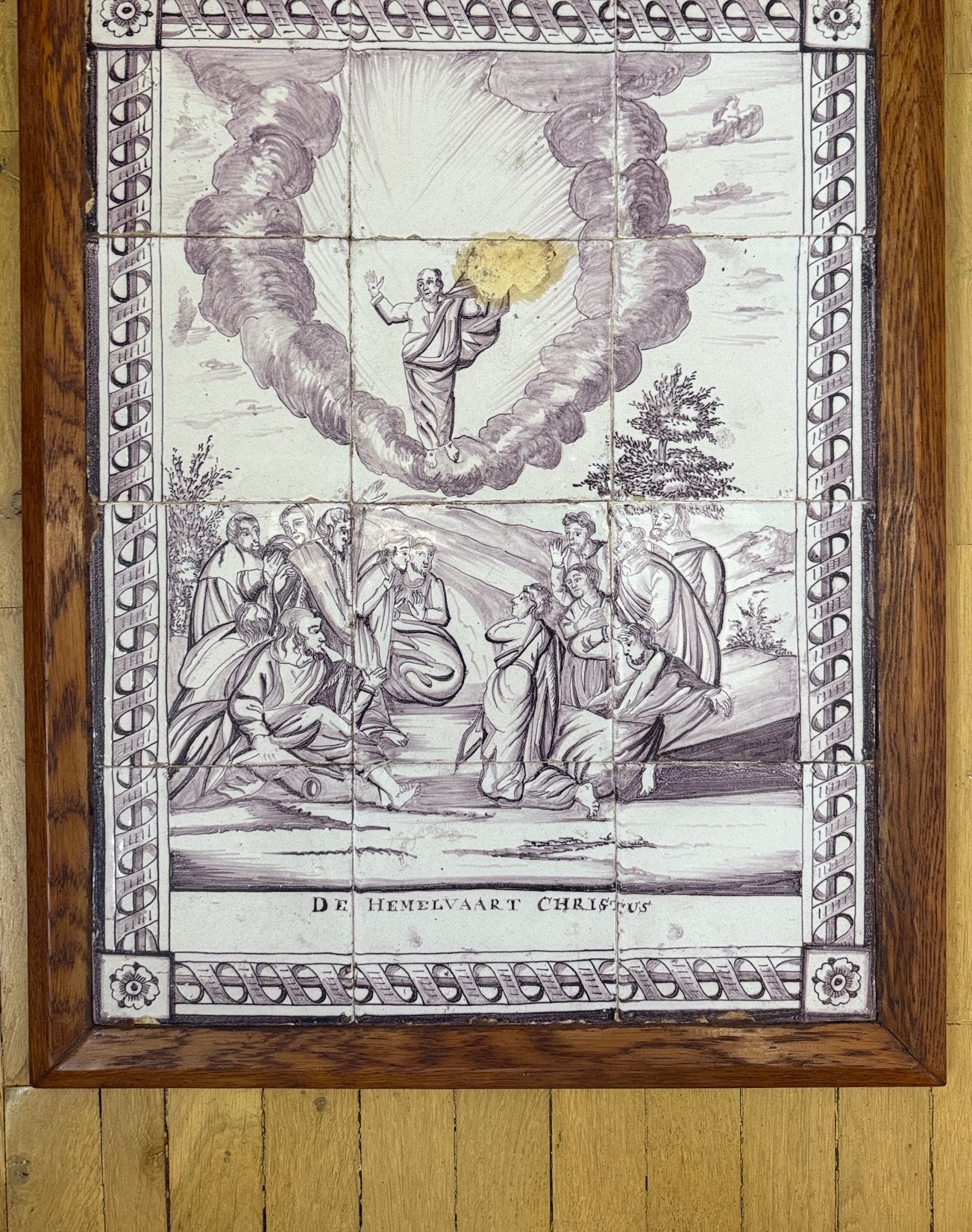Prachtig antiek tegel tableau, Antiek en Kunst, Antiek | Wandborden en Tegels, Ophalen of Verzenden