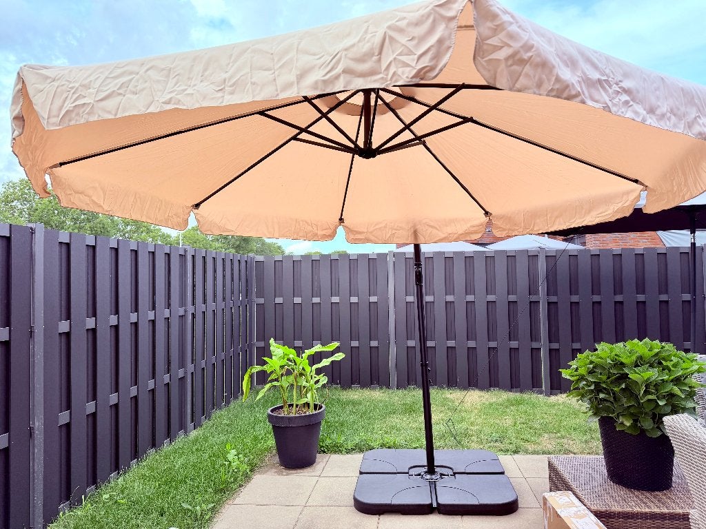 Zweef Parasol 3 X 3 Meter Inclusief Hoes, Ophalen, Nieuw, Zweefparasol, Verstelbaar