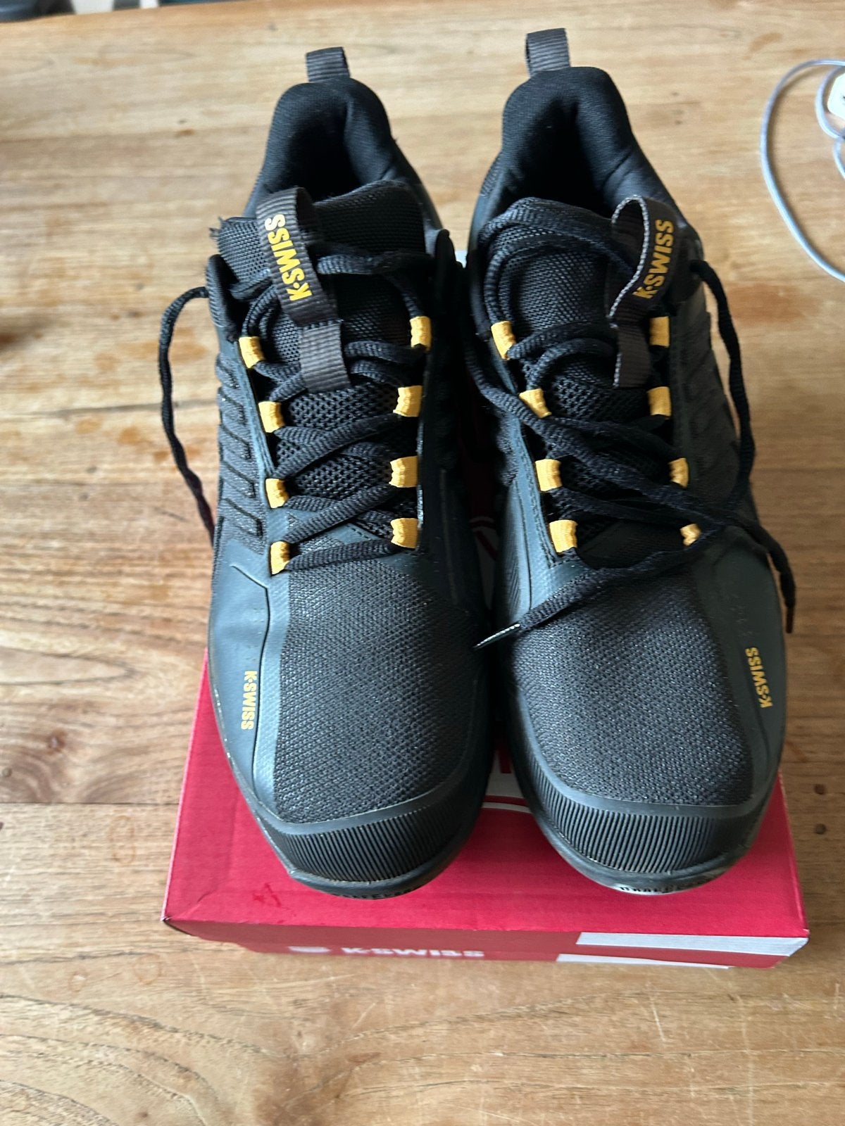 K-Swiss Sportschoenen Zwart Maat 45, Ophalen of Verzenden, Zo goed als nieuw, Sportschoenen, Zwart