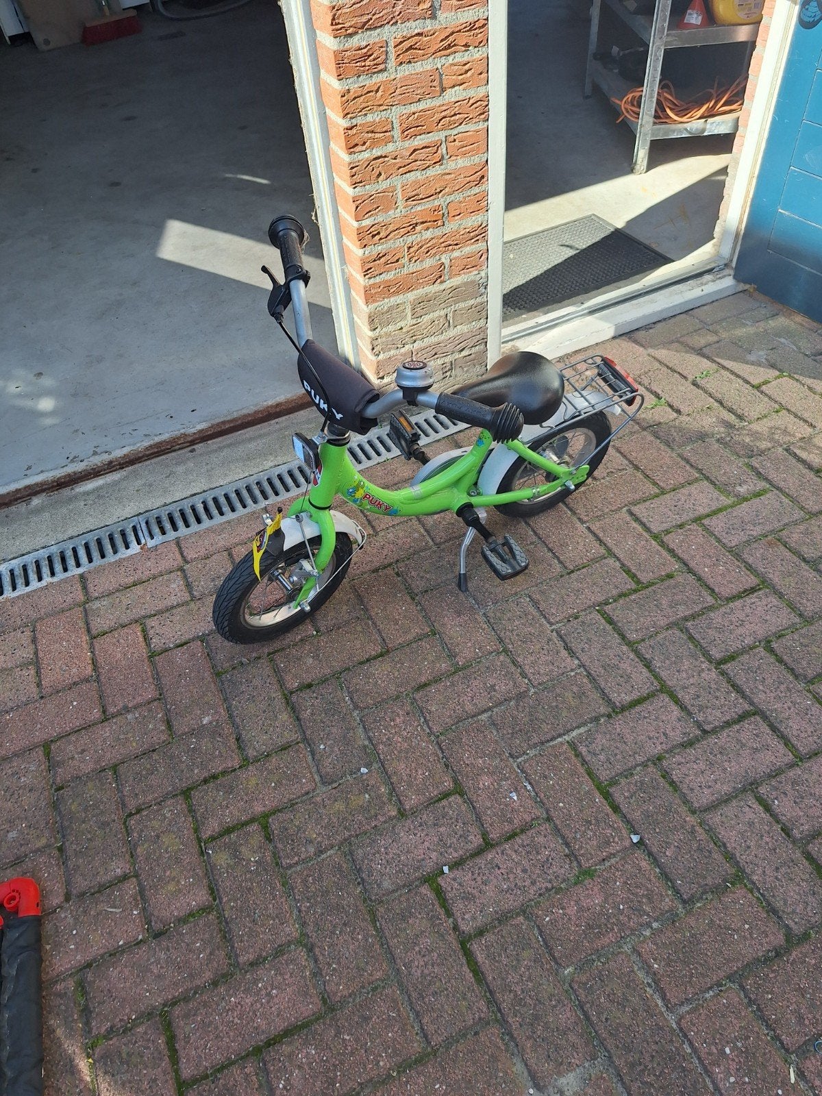 Puky kinderfiets groen - 12 inch, Fietsen en Brommers, Ophalen, Terugtraprem, Gebruikt, Puky