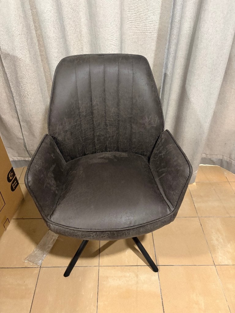 Eetkamerstoelen 4 stuks, Ophalen, Gebruikt, Grijs, Vier