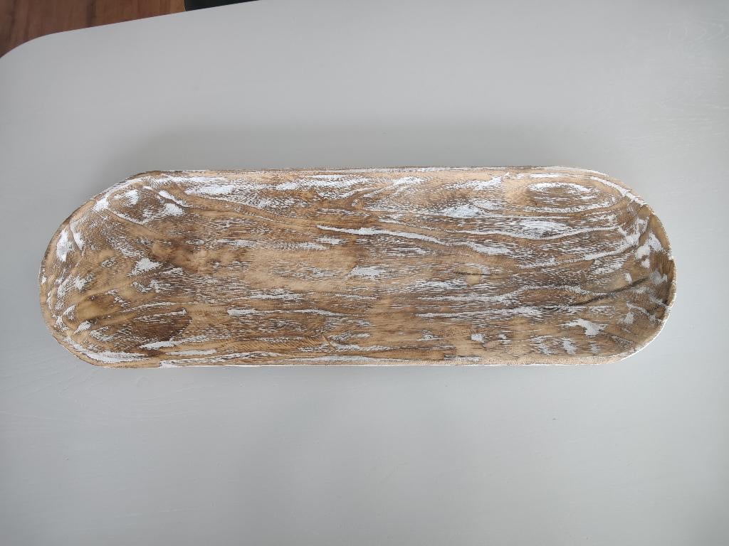 Houten decoratieplank ovaal 91 x 30 x 4 cm - naturel, Ophalen of Verzenden, Zo goed als nieuw, Ovaal, Hout