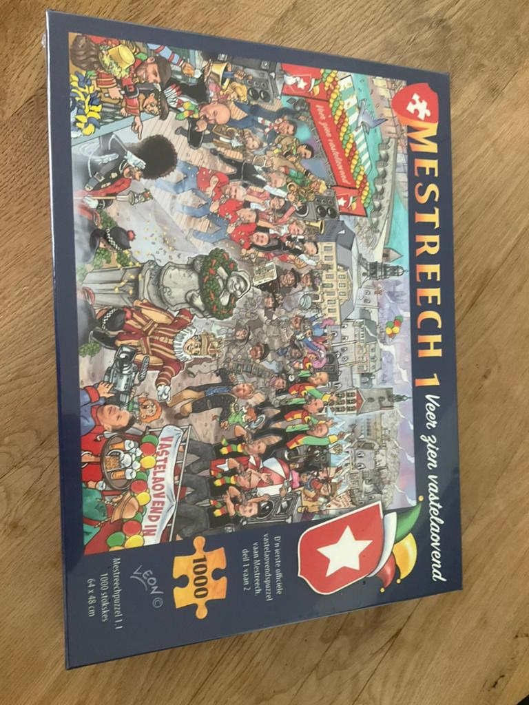 Mestreech 1 Vastelaovend Puzzel 1000 Stukjes Nieuw, Ophalen of Verzenden, 500 t/m 1500 stukjes, Nieuw, Legpuzzel