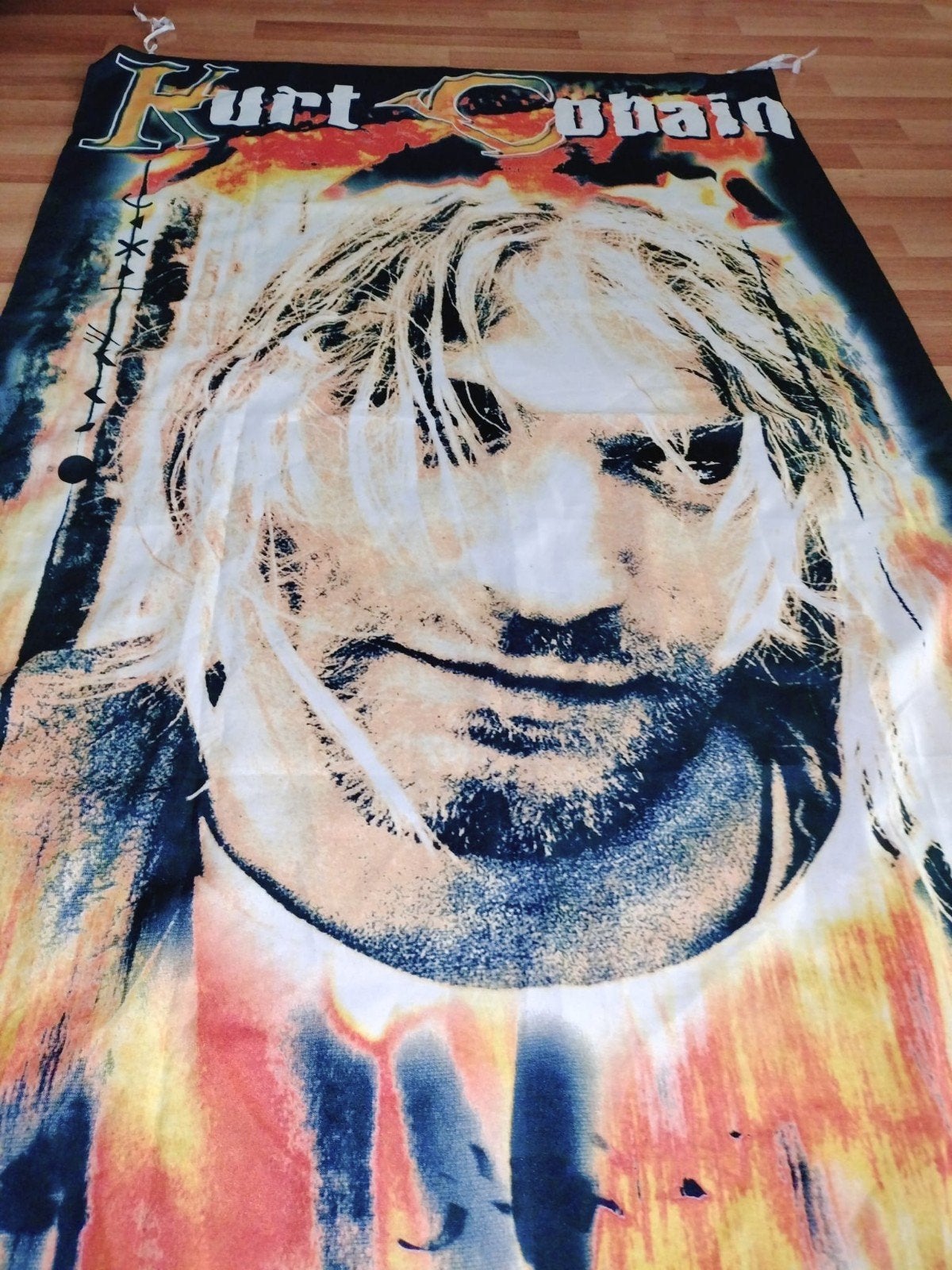 Vintage Nirvana Kurt Cobain Poster Flag / Textielposter, Ophalen, Gebruikt