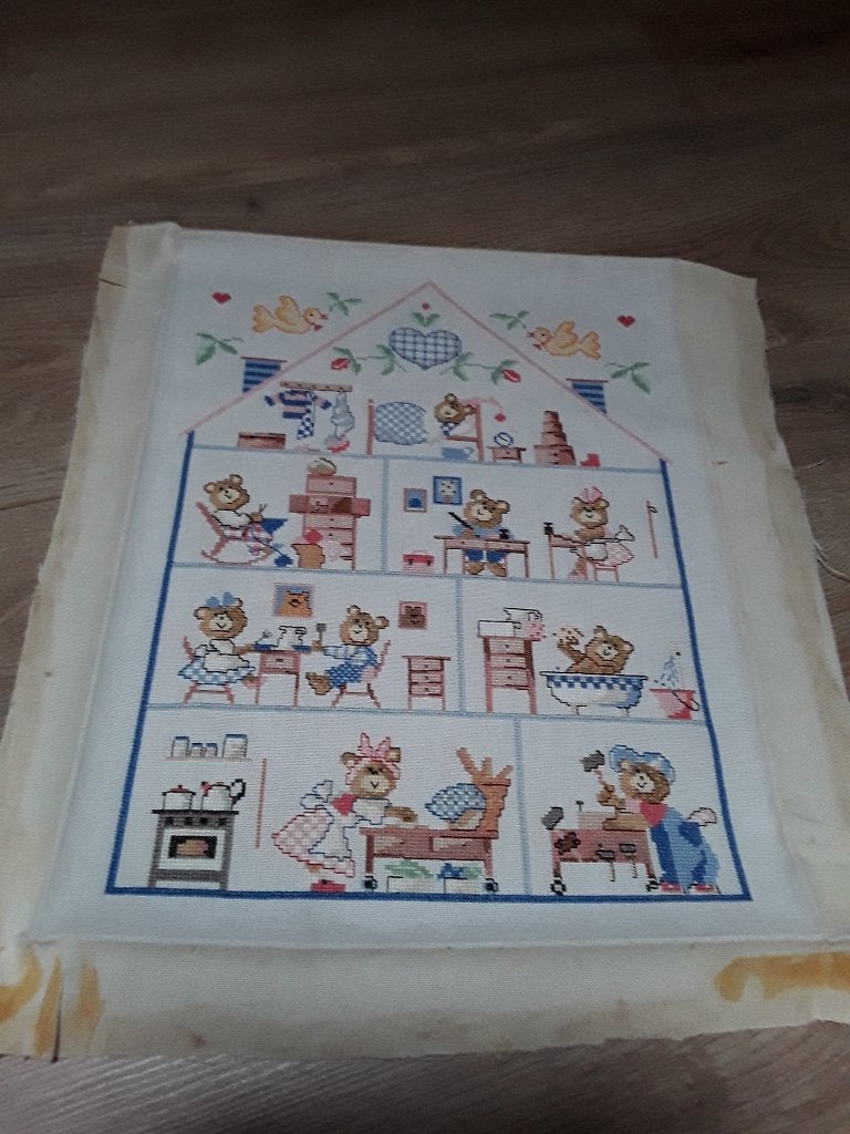 Borduurwerl poppenhuis, Ophalen of Verzenden, Gebruikt, Handborduren, Patroon