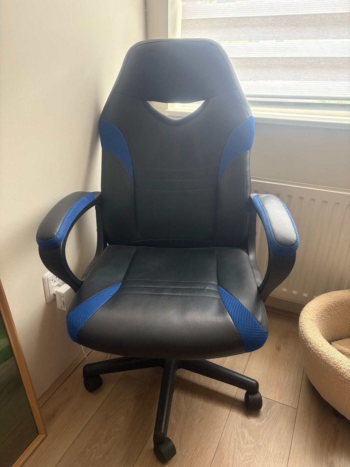 Gamingstoel blauw/zwart - Zo goed als nieuw, Ophalen, Blauw, Zo goed als nieuw, Gaming bureaustoel