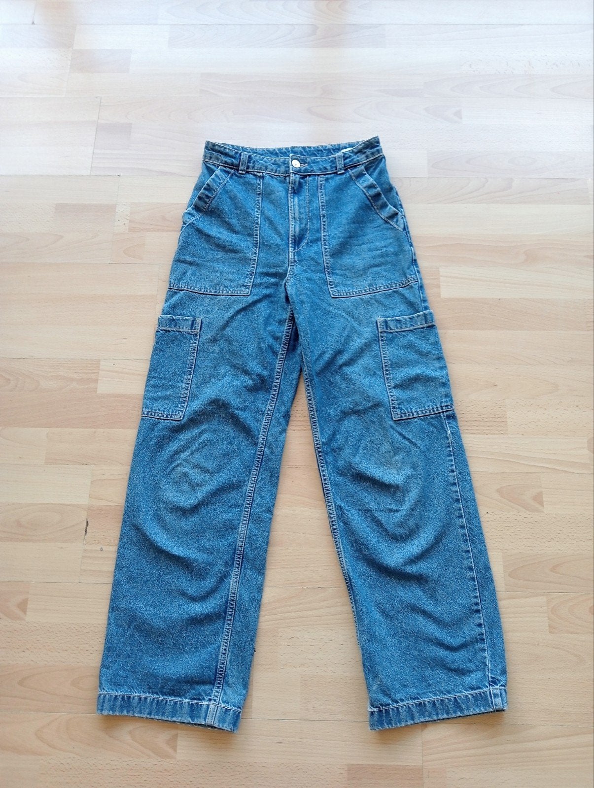 Cargo broek - H&M DIVIDED, Blauw, H&M Divided, Ophalen of Verzenden, Zo goed als nieuw