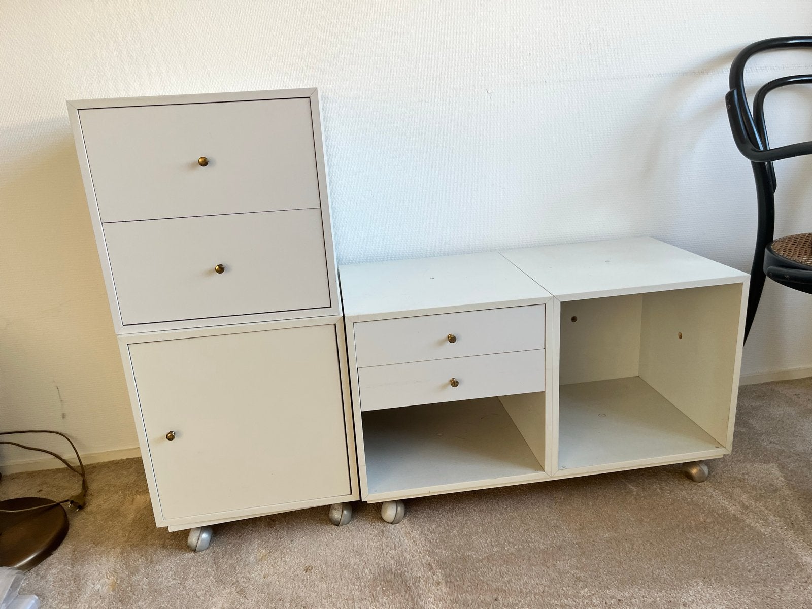 Pastoe Vintage Modulaire Kast - 4 Blokken op Wieltjes, Ophalen, Gebruikt