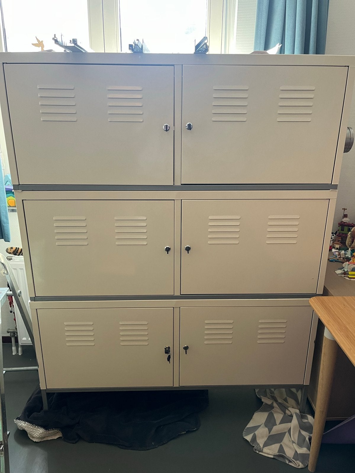 IKEA PS Kastje met slot, 3 stuks, wit, Ophalen, Gebruikt