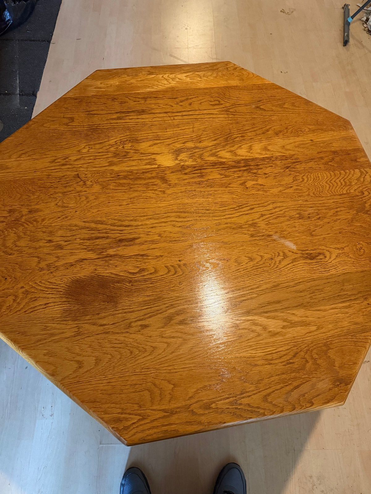 Eikenhouten tafel - Achthoekig, Ophalen, Gebruikt, Overige vormen, Eikenhout
