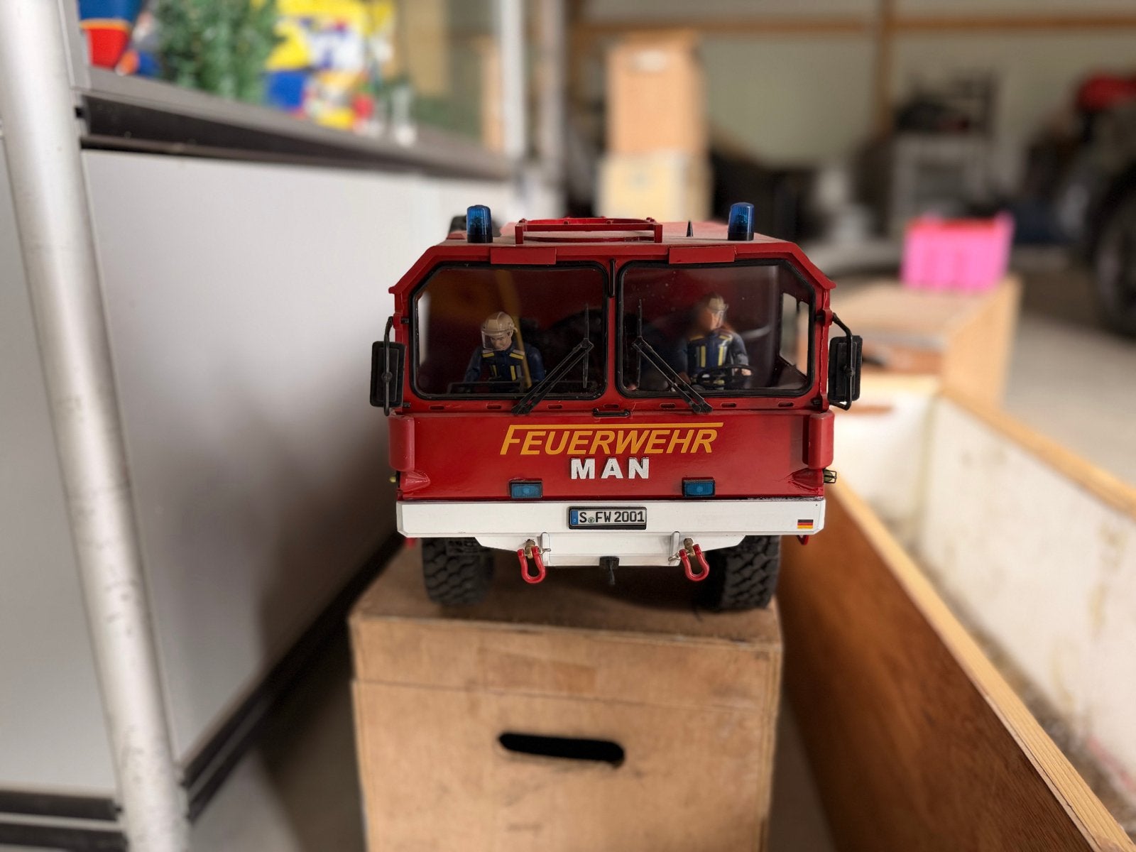 RC Brandweerwagen 1/14 8x8 met zender, Gebruikt, Auto offroad, Schaal 1:14, RTR (Ready to Run)