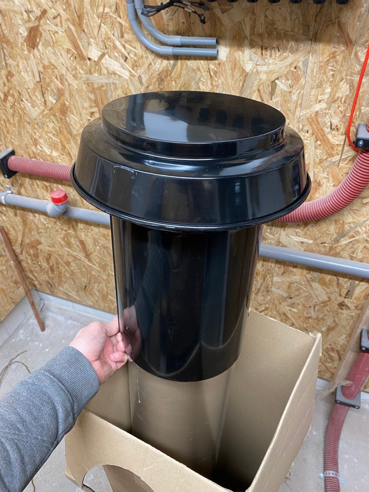 Burgerhout Easy Air geïsoleerde dakdoorvoer zwart 160mm, Ophalen, Nieuw, Ventilator en Afzuiger