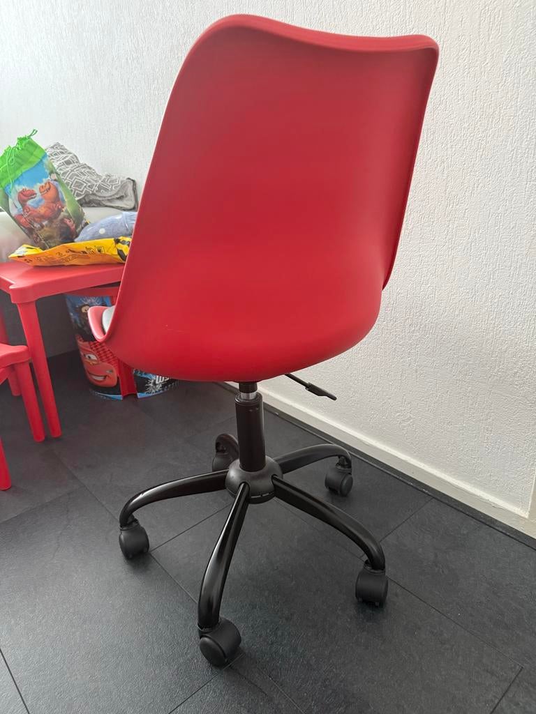 Bureaustoel rood/zwart - Up/down knop defect, Ophalen of Verzenden, Gebruikt, Rood, Bureaustoel