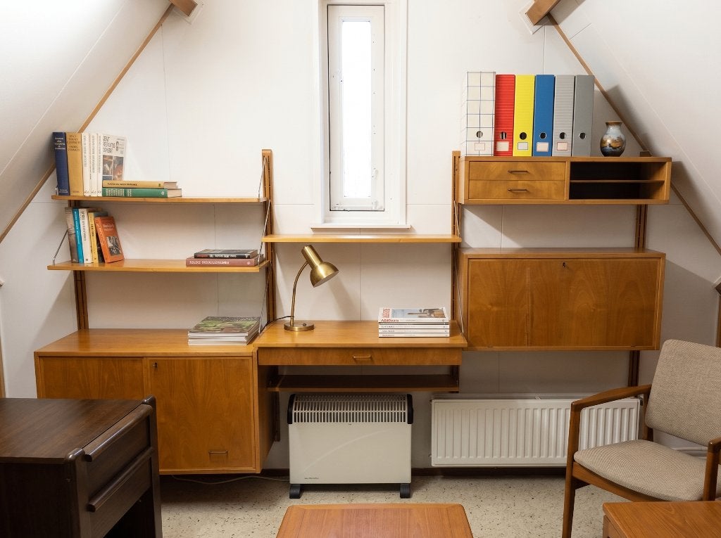 Vintage modulair wandsysteem / wandmeubel jaren 60-70, Ophalen, Gebruikt, 200 cm of meer, 300 cm of meer