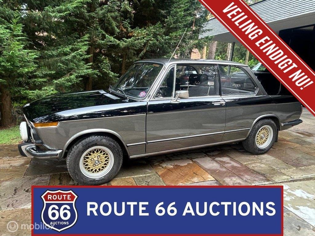 BMW 2002 Ti | 1975 | Route 66 Auctions, Auto's, Overige carrosserieën, Zwart, Bedrijf, Handgeschakeld