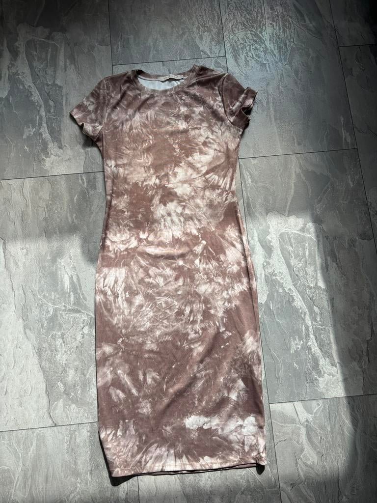 tie-dye jurk, Ophalen, Bruin, Maat 42/44 (L), Zo goed als nieuw